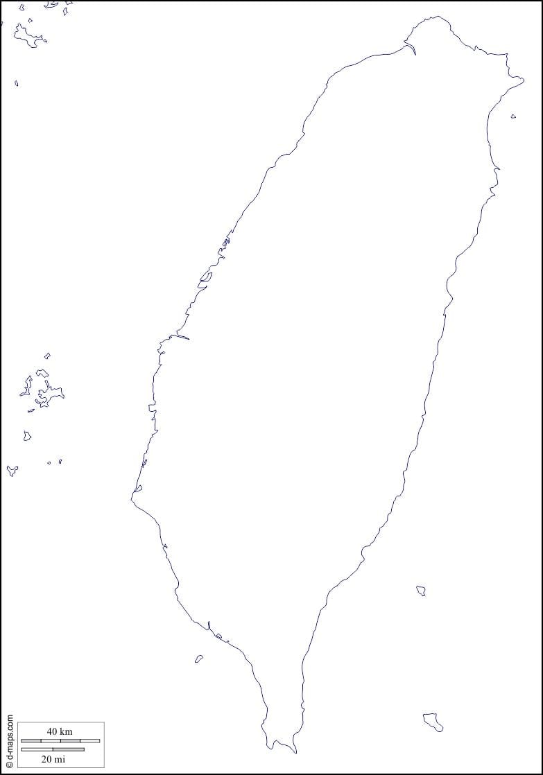 નકશો તાઇવાન ખાલી