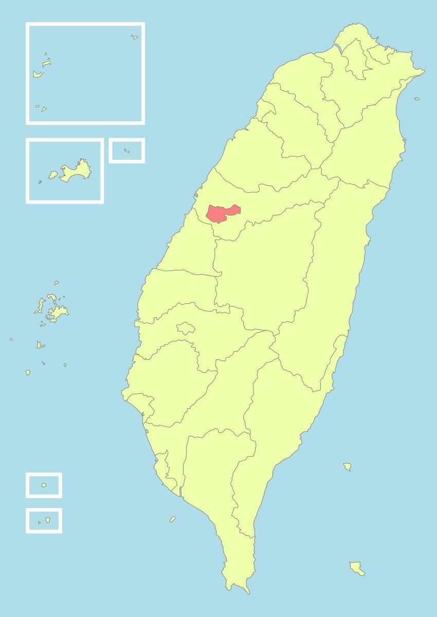 નકશો taichung માં તાઇવાન