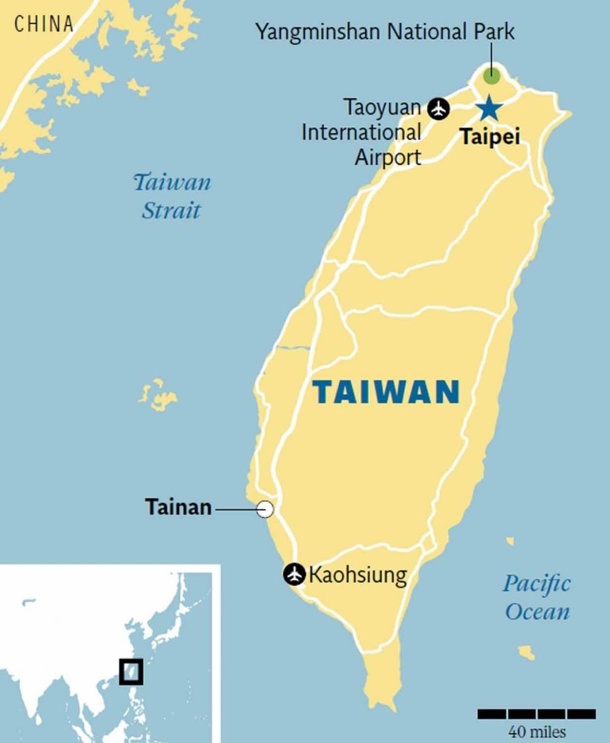 નકશો tainan શહેર તાઇવાન