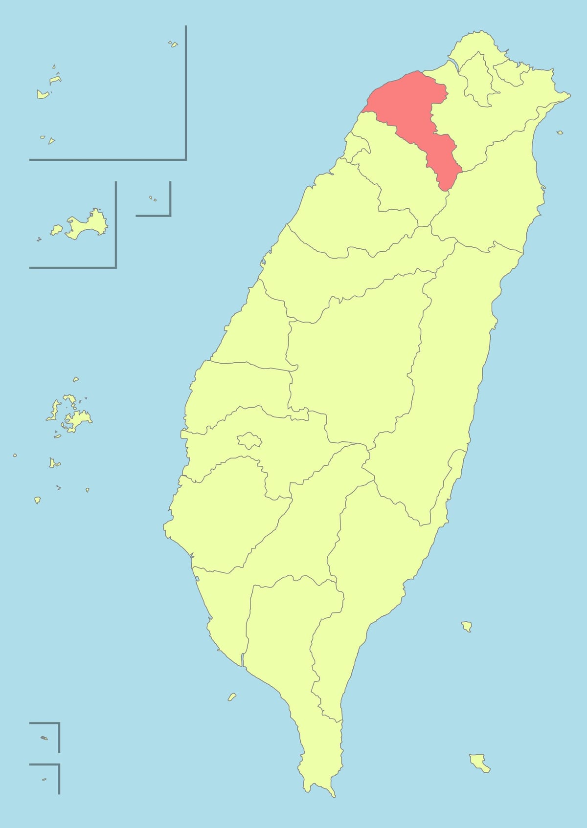 તાઇવાન નકશો taoyuan