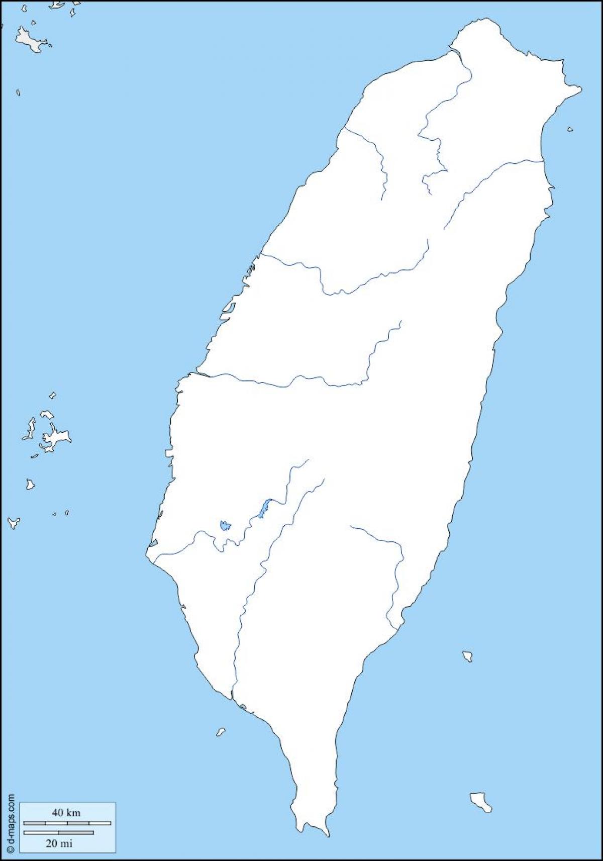 નકશો તાઇવાન રૂપરેખા